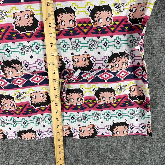 Betty Boop Scrubs Top Womens Large Short-Sleeve Pockets Cotton Blend - Picture 9 of 11
